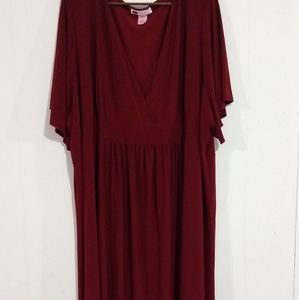 Pretty short sleeved maroon dress size 6X